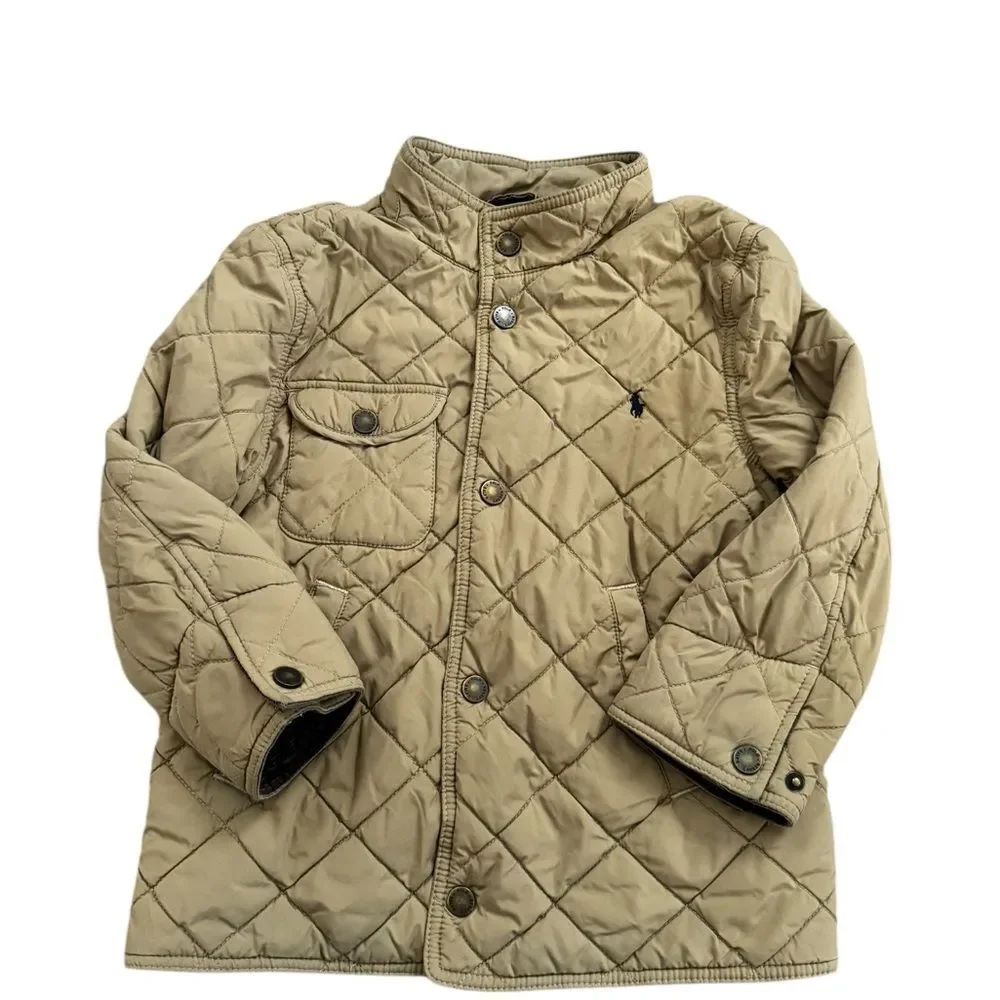 Polo Ralph Lauren Quilted Tan Light Puffer Jacket Kids 6